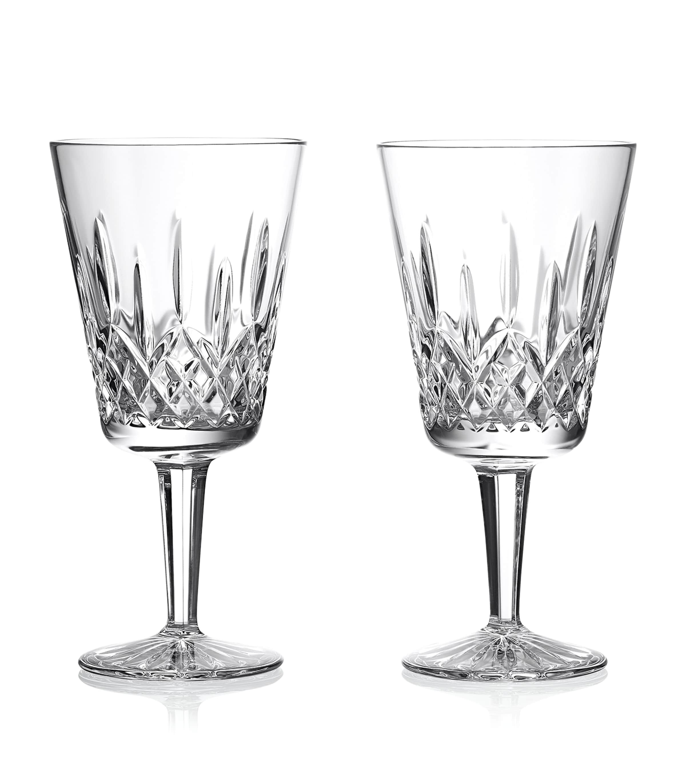 Shop Waterford Set Of 2 Medium Lismore Goblets In Clear