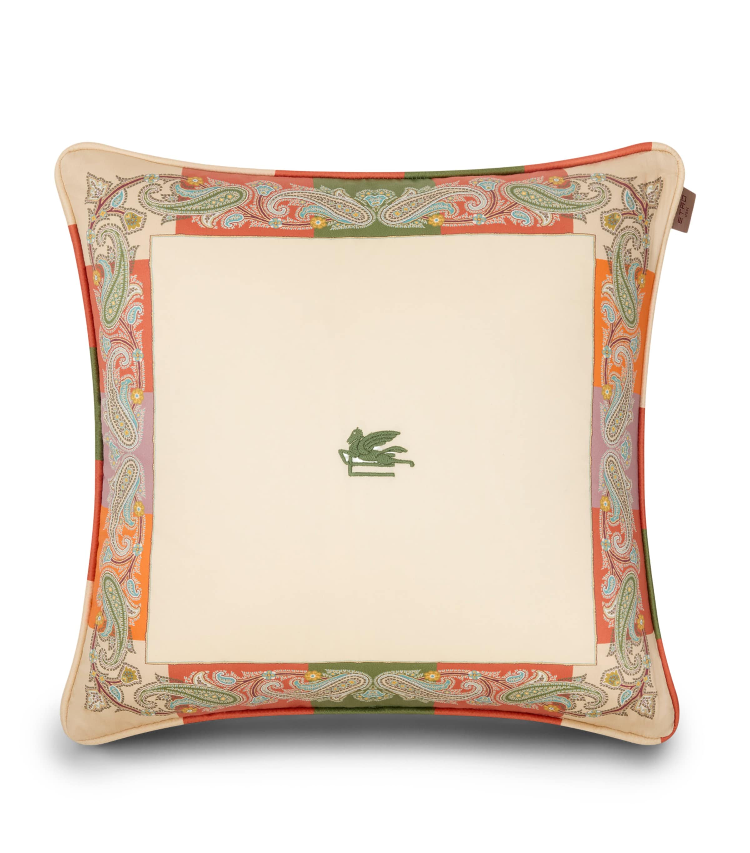 Etro Cotton Satin Yaara Cushion (45cm x 45cm) Print On Beige Base Image 1