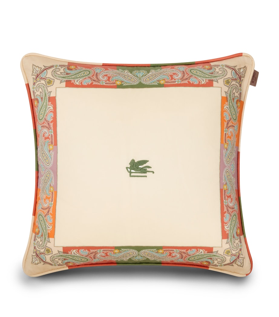 Etro Cotton Satin Yaara Cushion (45cm x 45cm) Print On Beige Base Image 1