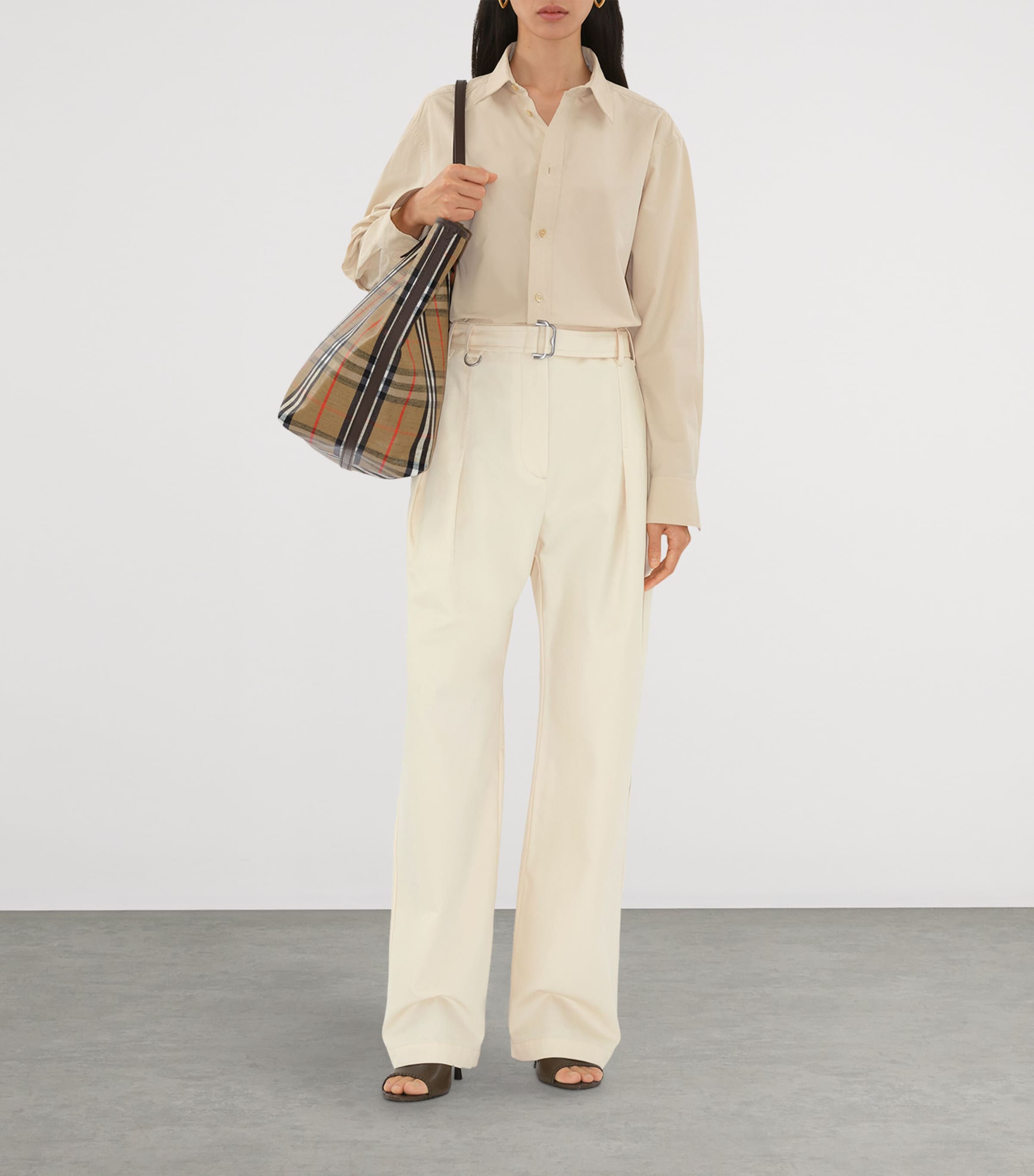 Large Canvas Highlands Tote Bag SAND Image 3