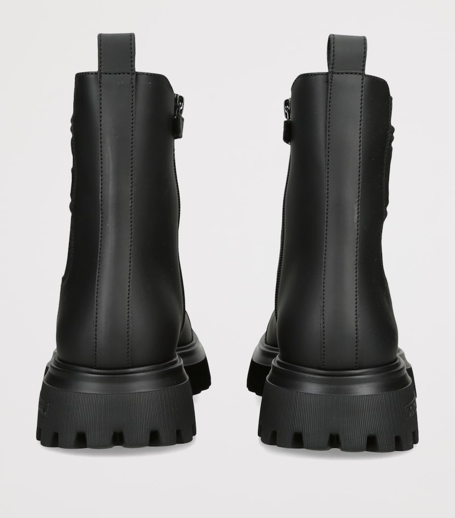 Dolce&Gabbana Kids Leather Chelsea Boots Black Image 4