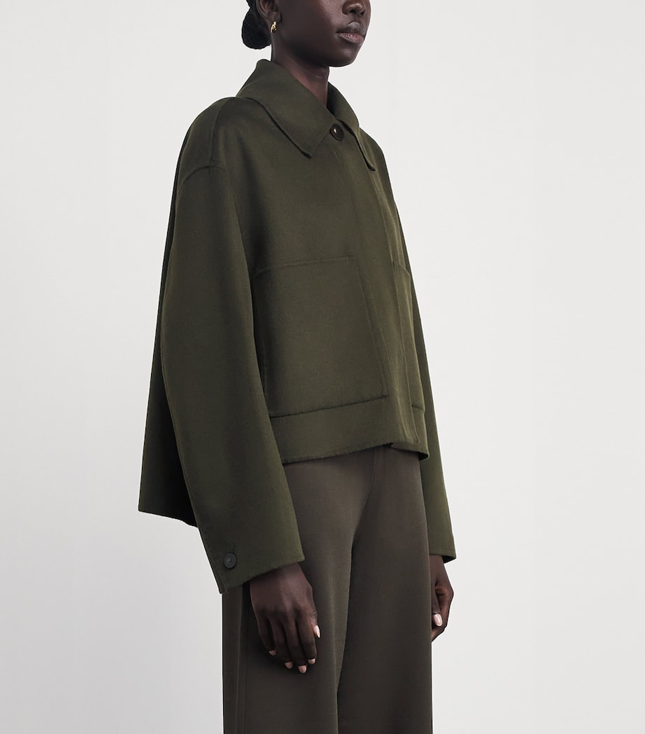 Wool-Silk Cropped Kalaa Jacket PALM LEAF Image 3