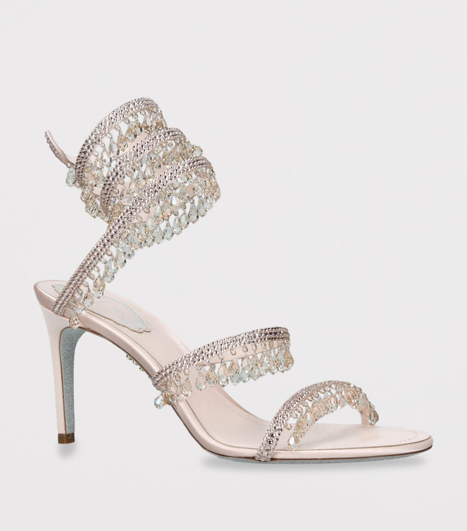 René Caovilla Embellished Chandelier Sandals 80 Pale Pink Image 3