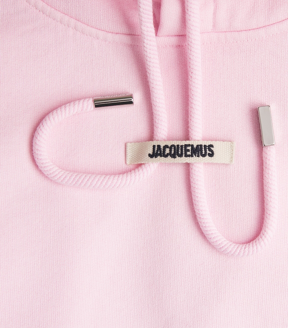 Cotton Grosgrain Logo Hoodie 431 PINK 2 Image 5