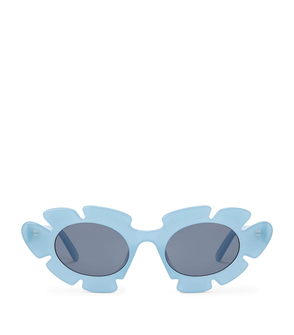 Acetate Oval Flower Sunglasses