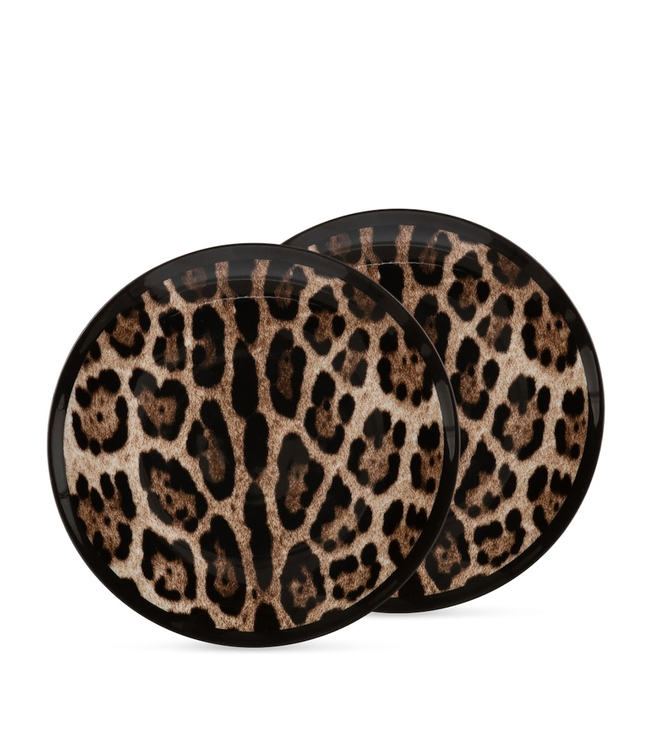 Set of Two Leopard Print Bread Plates (17cm) UL003 LEOPARDO Image 3