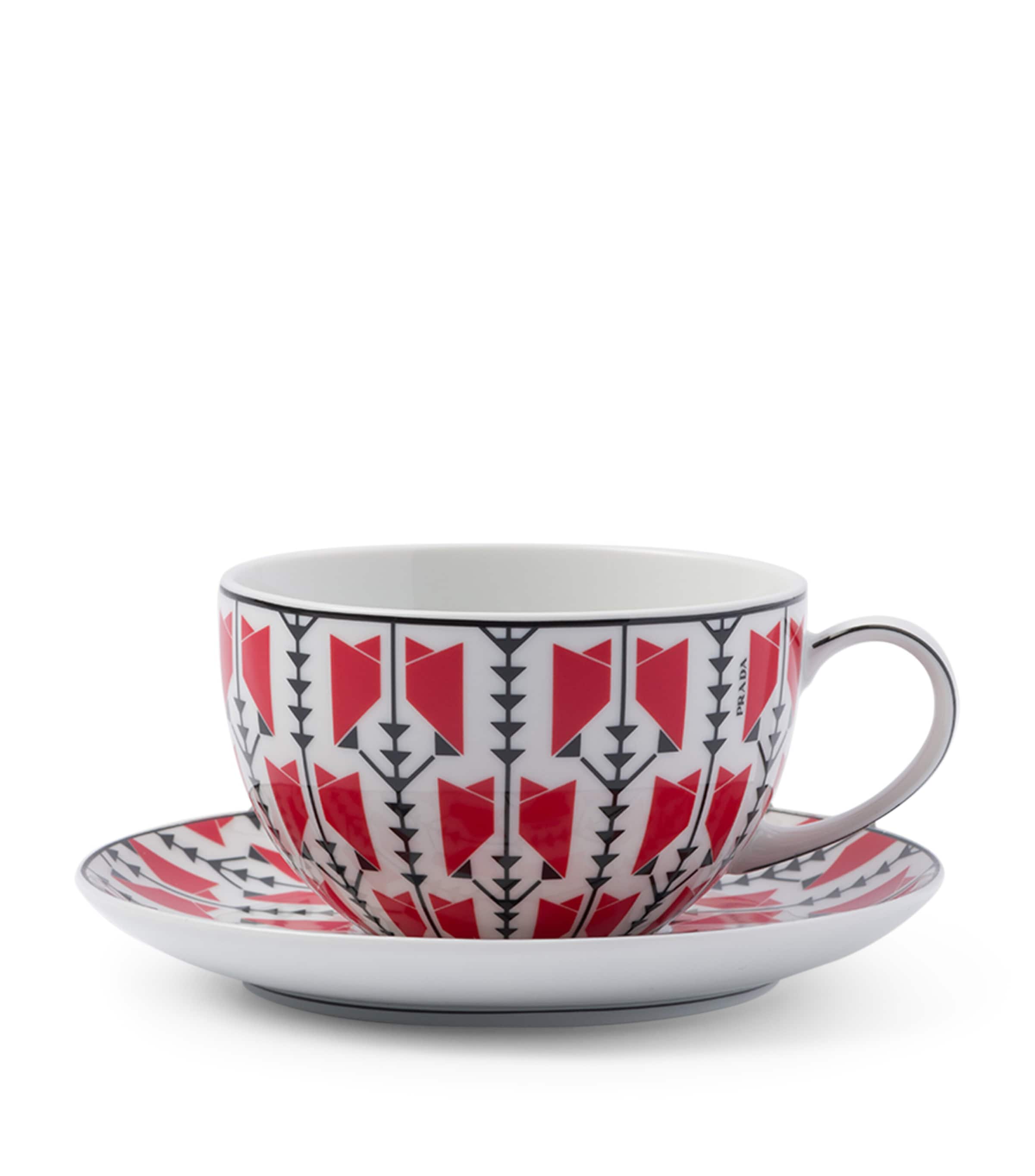 Porcelain Teacup and Saucer (Set of 2) F0DW8 Image 2