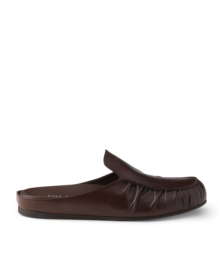 Prada Leather Mules Brown Image 1