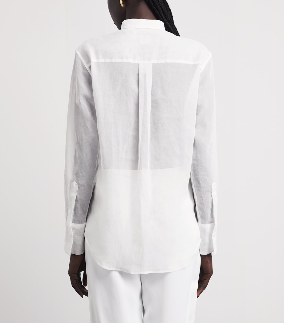 Eleventy Womens Cotton Longline Dress Shirt Bianco Image 5