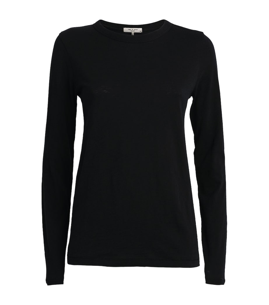 long-sleeve cotton T-shirt BLACK BLACK Image 1
