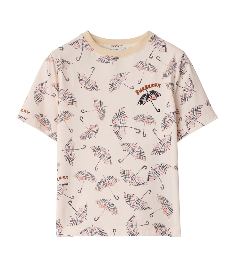 Cotton Umbrella T-Shirt (3-12 Years) CALICO WHITE IP PAT Image 1