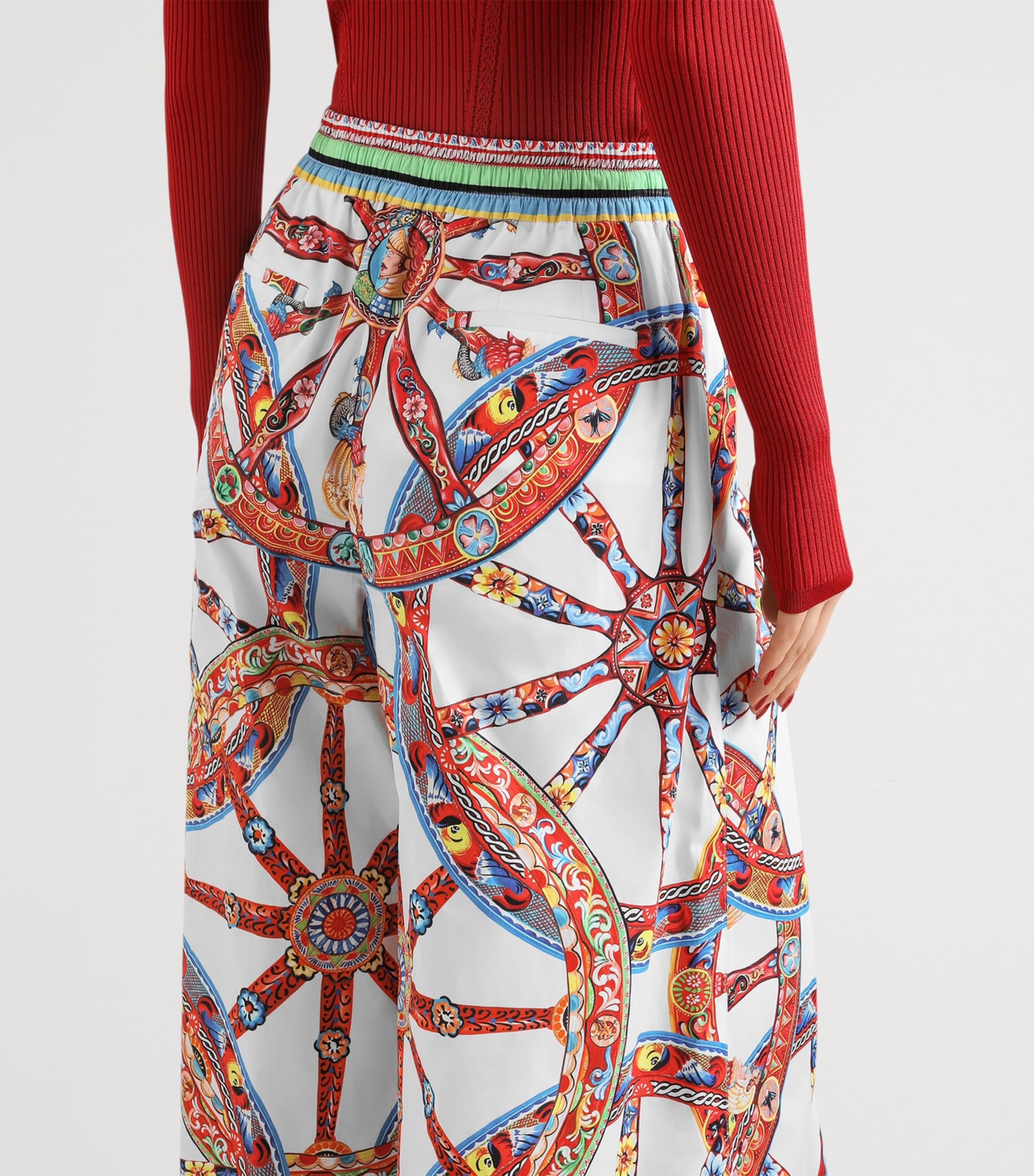 Dolce&Gabbana Multi Cotton Carretto Trousers | Harrods UK