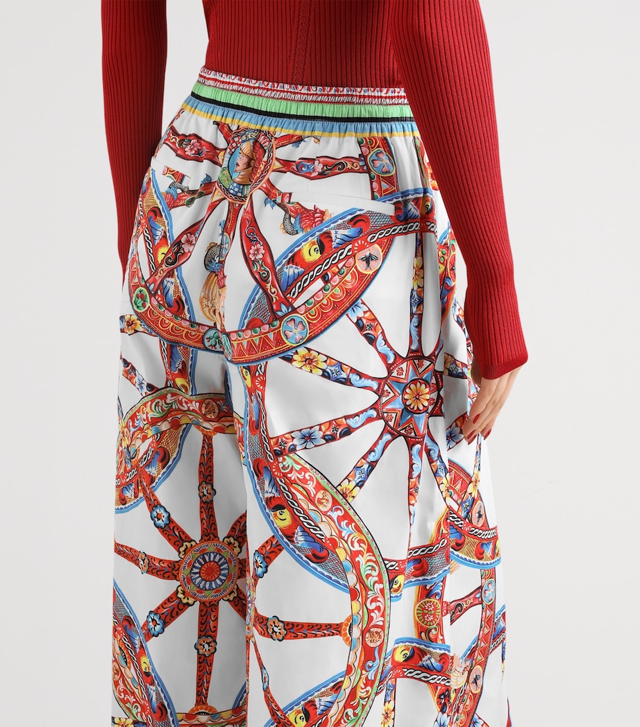 Dolce&Gabbana Womens Cotton Carretto Trousers Combined Colou Image 5