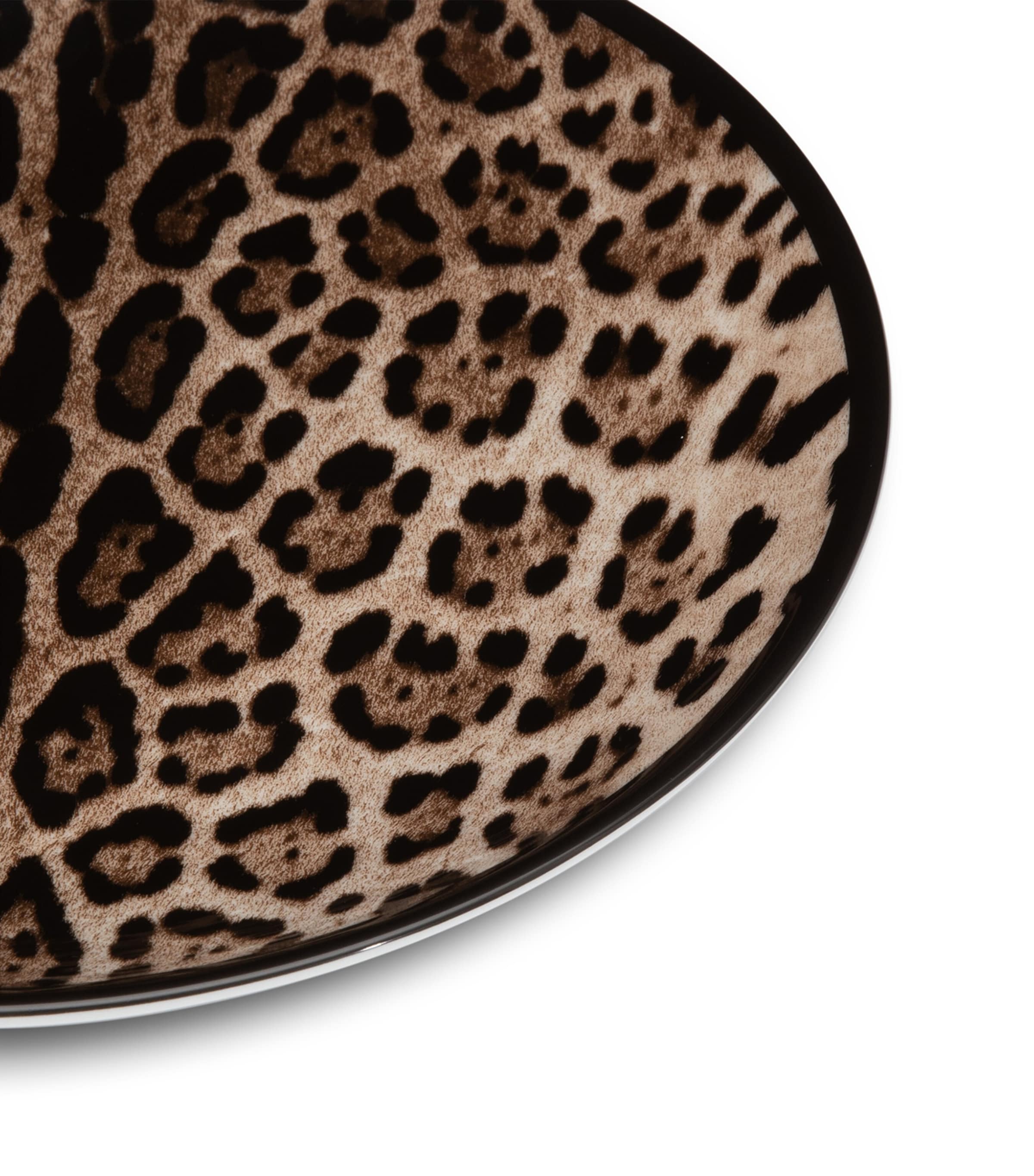 Set of Two Leopard Print Dinner Plates (26cm) UL003 LEOPARDO Image 5