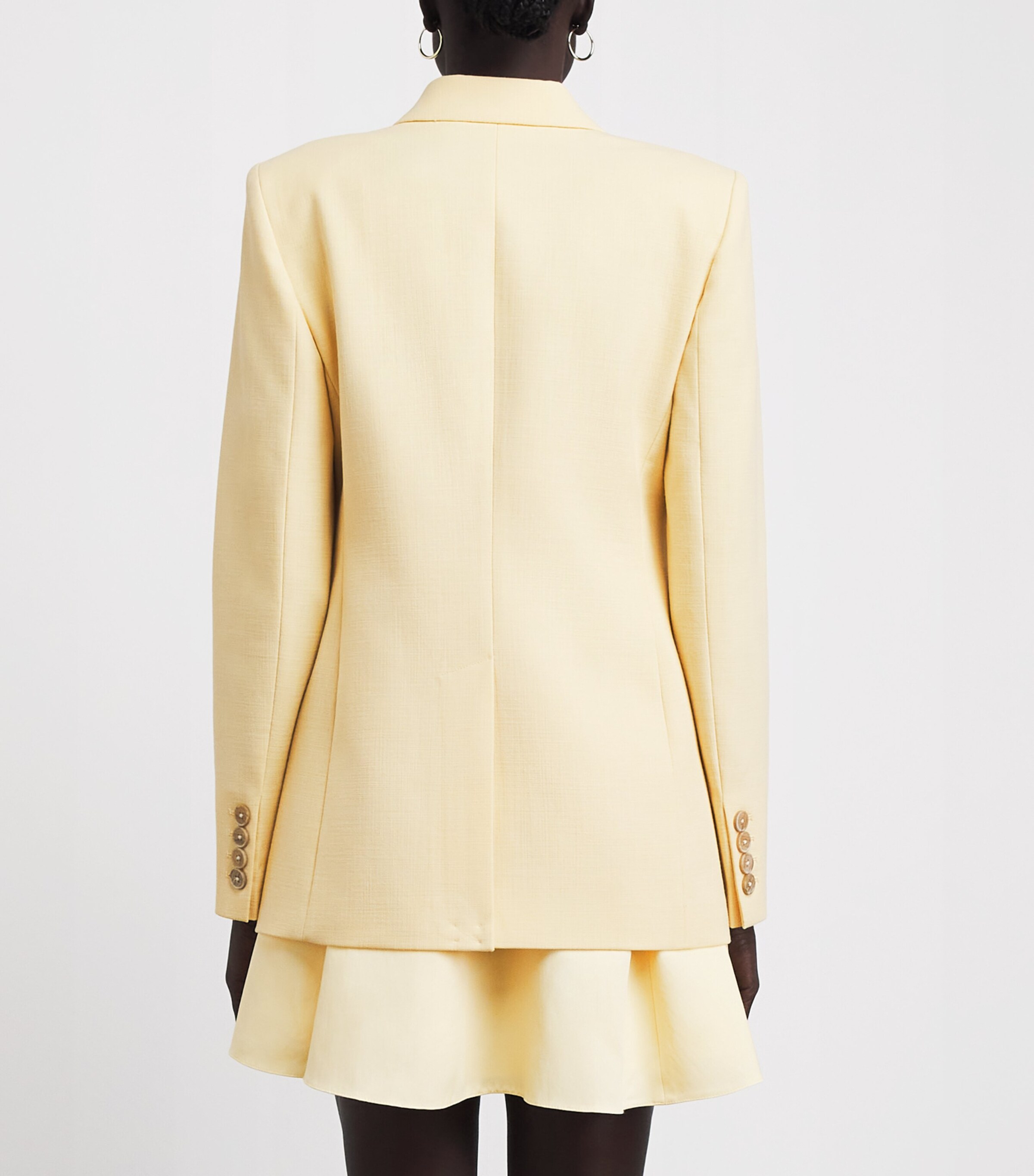ME+EM Womens High-Waist Slim Contour Blazer Dusted Lemon Yellow Image 5