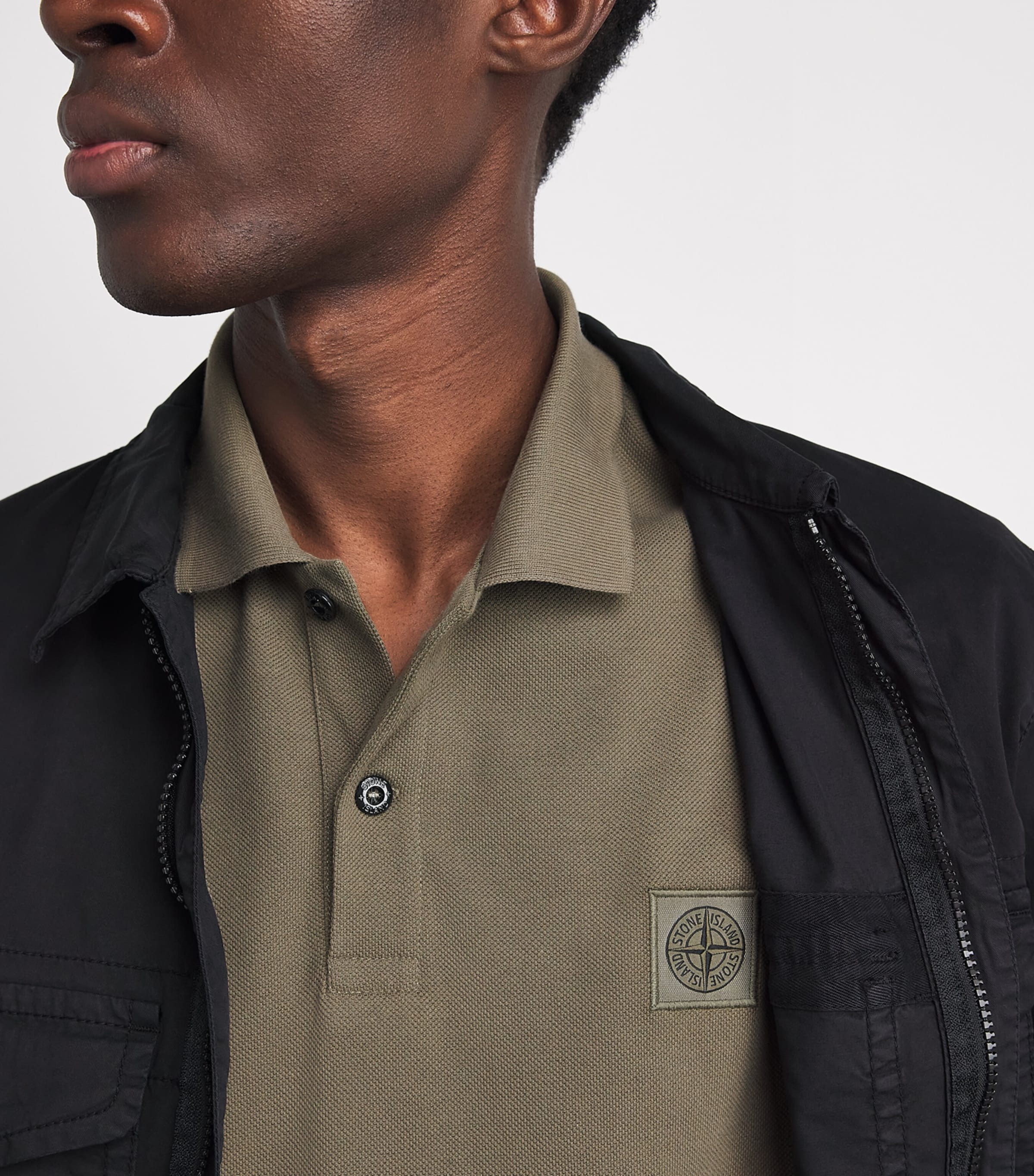 Stone Island Mens Organic Cotton Ghost Polo Shirt Image 3