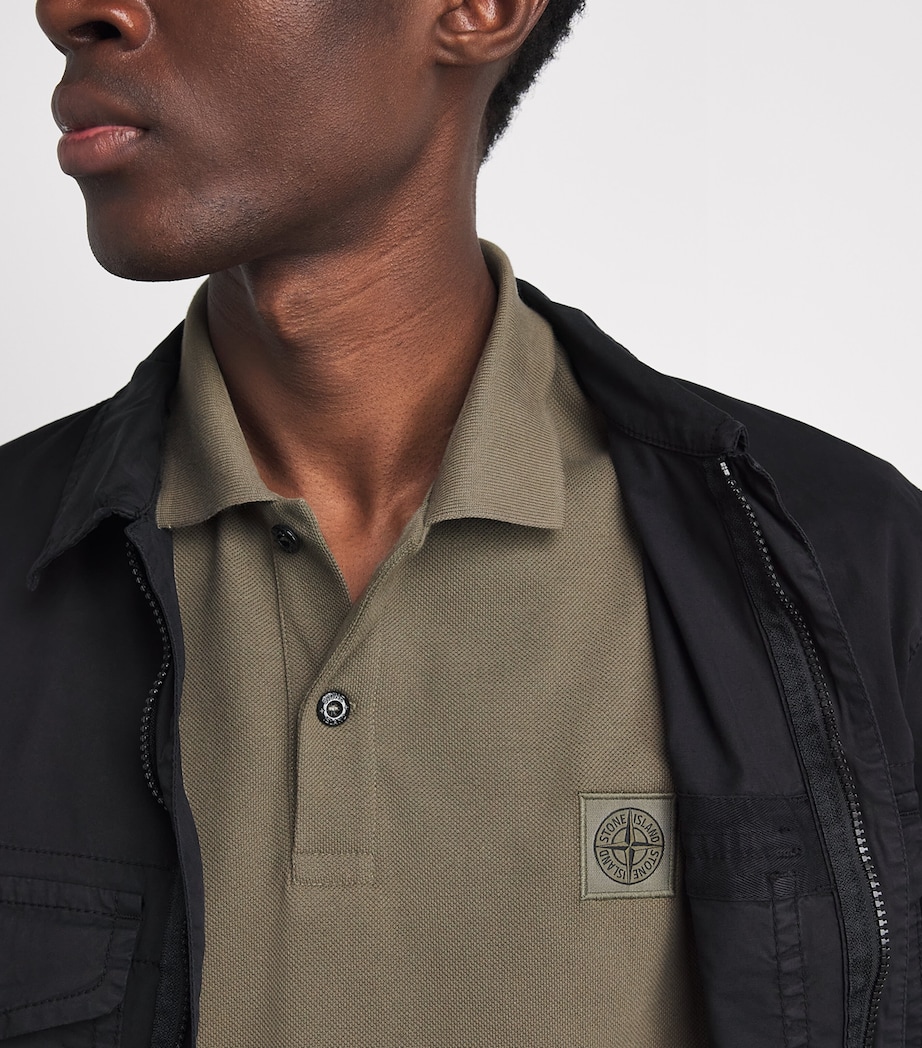 Stone Island Mens Organic Cotton Ghost Polo Shirt Image 3