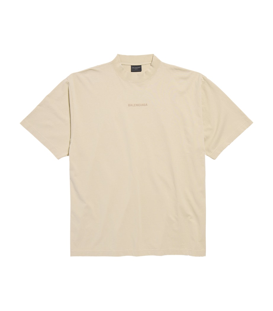 Cotton Distressed Logo T-Shirt 9661 Image 1