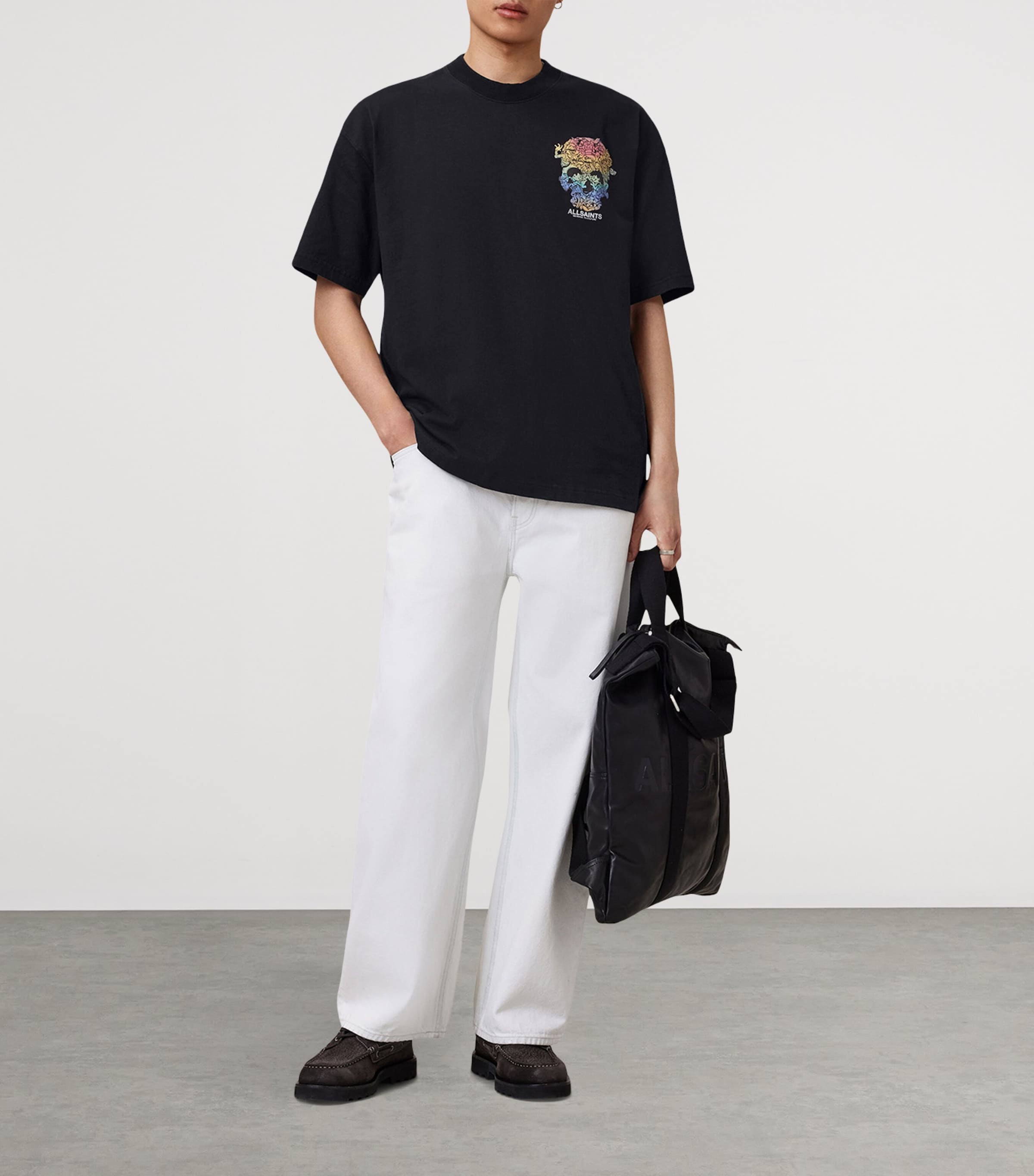 Organic Cotton Trance T-Shirt WASHED BLACK Image 5