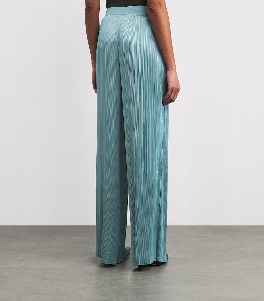 Joseph Womens Satin Amber Wide-Leg Trousers Chambray Image 5