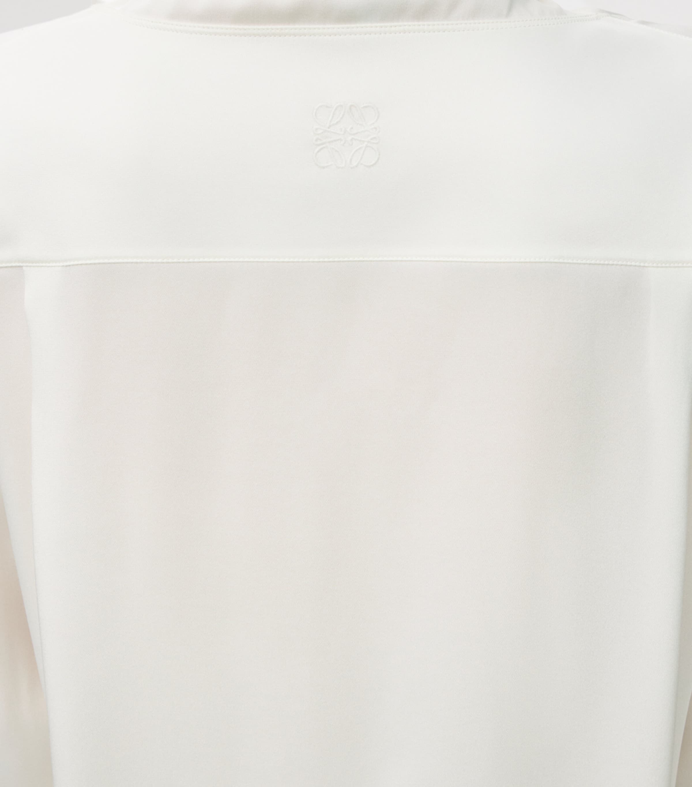 Silk-Blend Satin Blouse WHITE Image 5