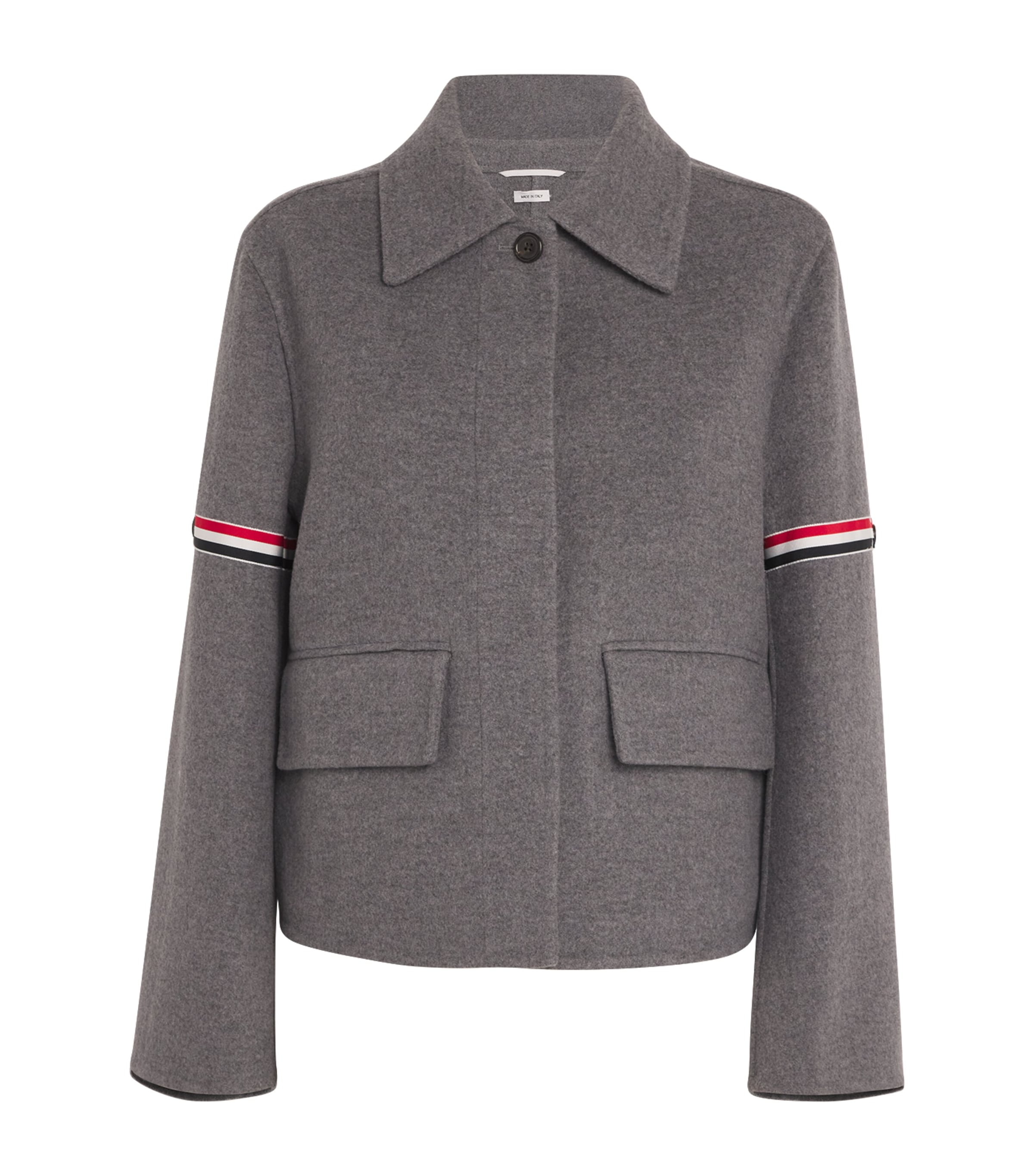 Thom Browne Wool-cashmere Armband Jacket In Grey