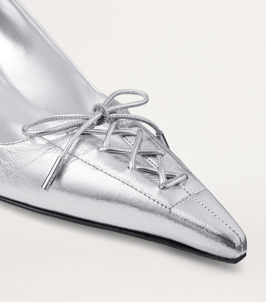 Scarlett 50 Metallic Lambskin Pumps SILVER Image 5