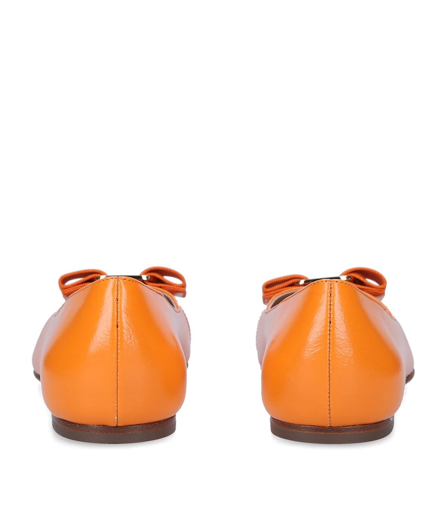 Leather Varina Ballet Flats ORANGE Image 2