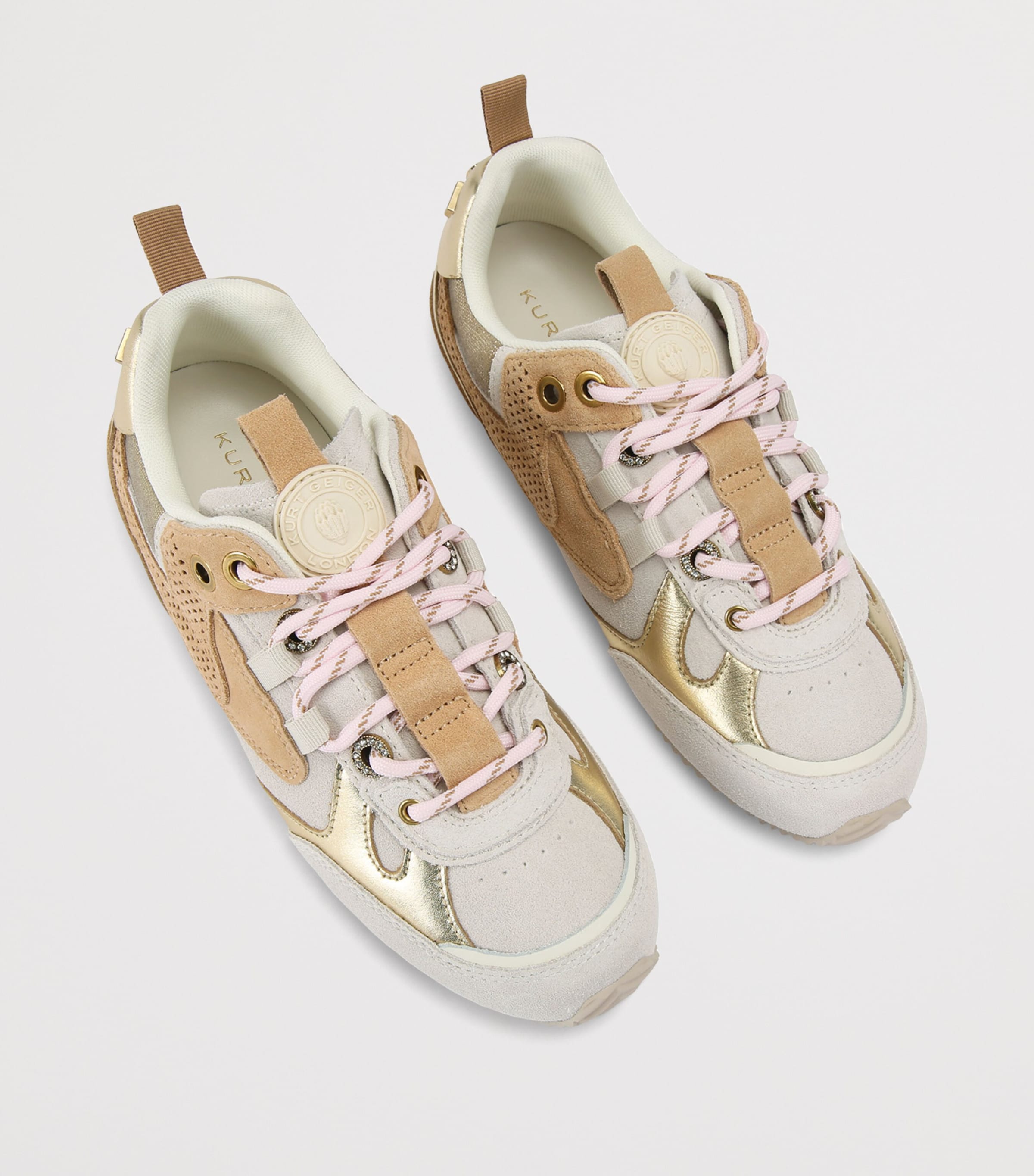 Kurt Geiger London Suede Kurt Runner Sneakers White/comb Image 4