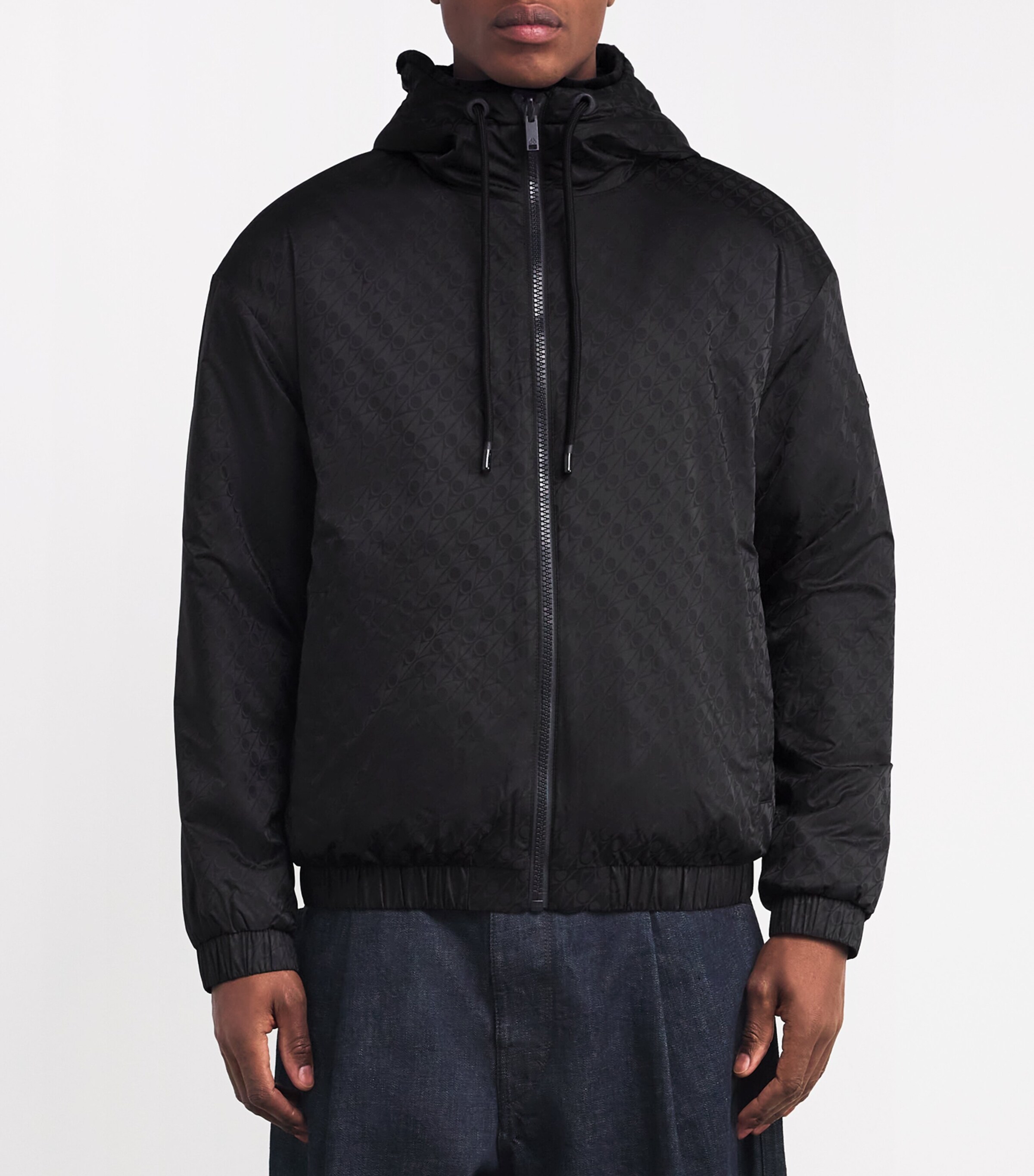 Reversible Borden Hooded Jacket BLCK/BLK MONO - 1118 Image 3