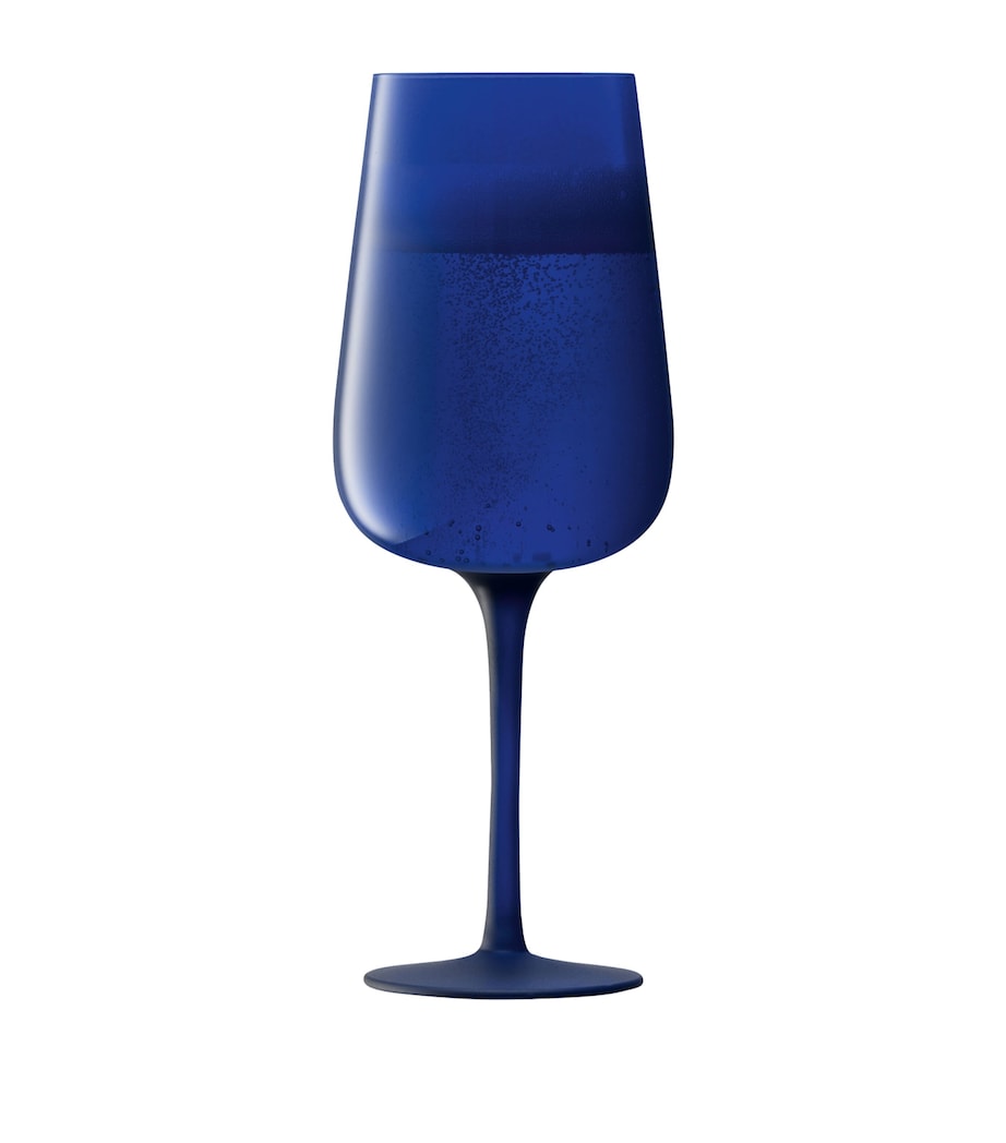 Set of 2 Arc Contrast Flute Glasses (280ml) BLUE Image 2