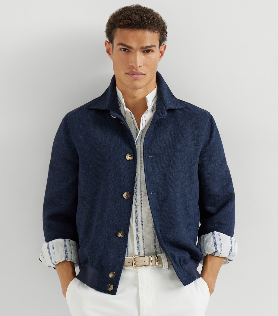 Silk-Linen-Wool Overshirt C038 Image 4