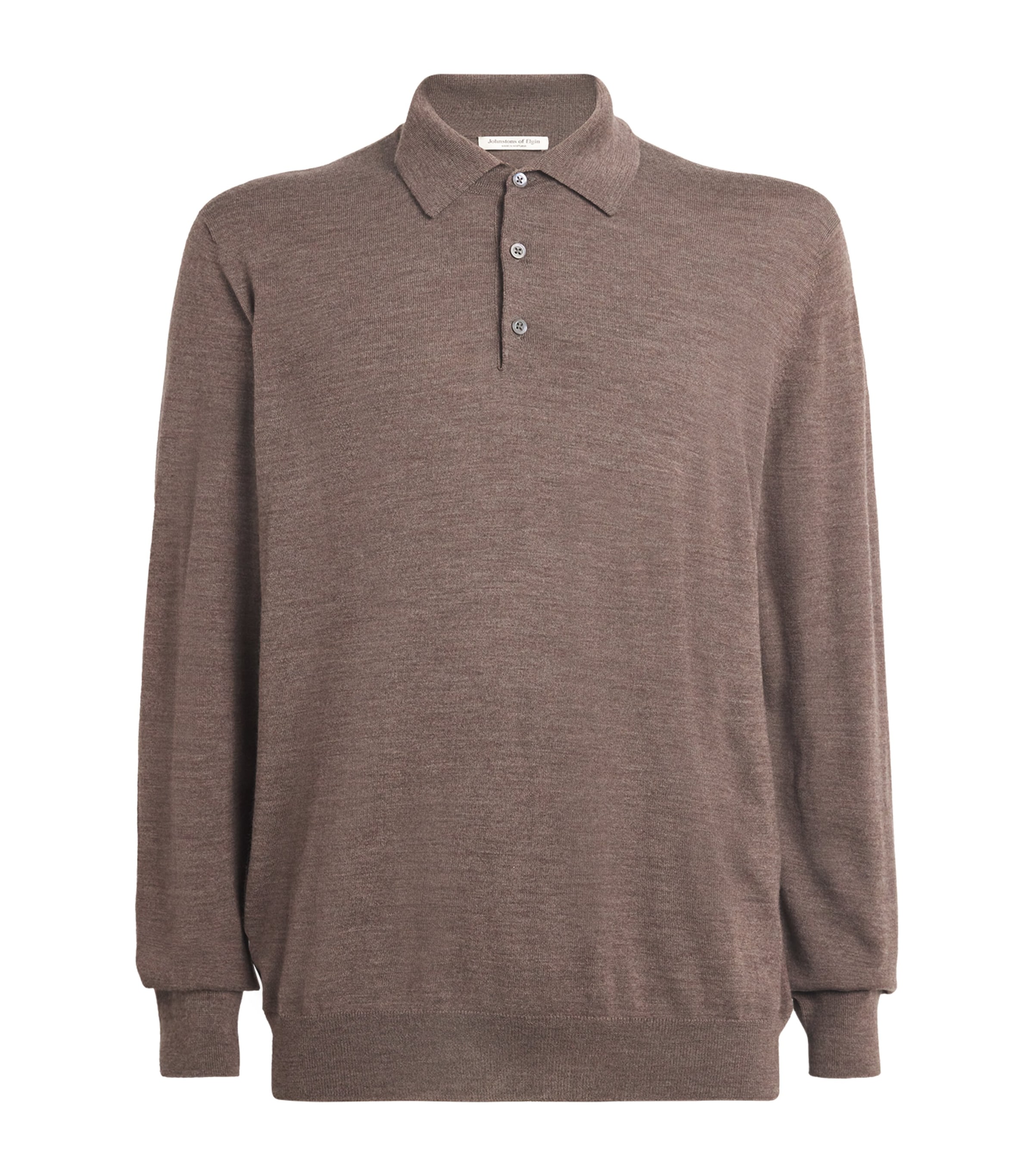 JOHNSTONS OF ELGIN SUPERFINE MERINO POLO SHIRT 