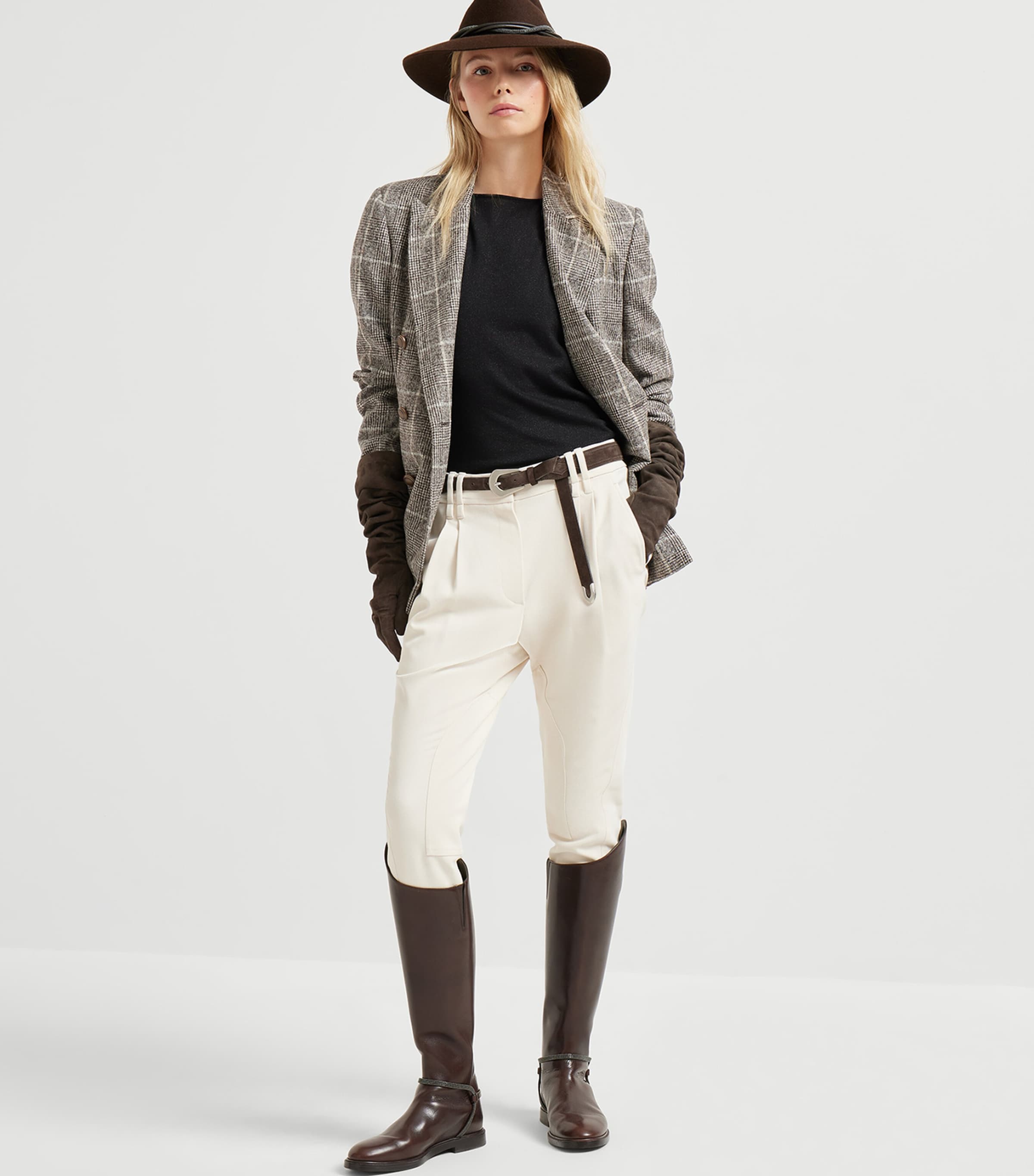 Brunello Cucinelli Womens Cashmere-Silk-Blend Sweater Image 4