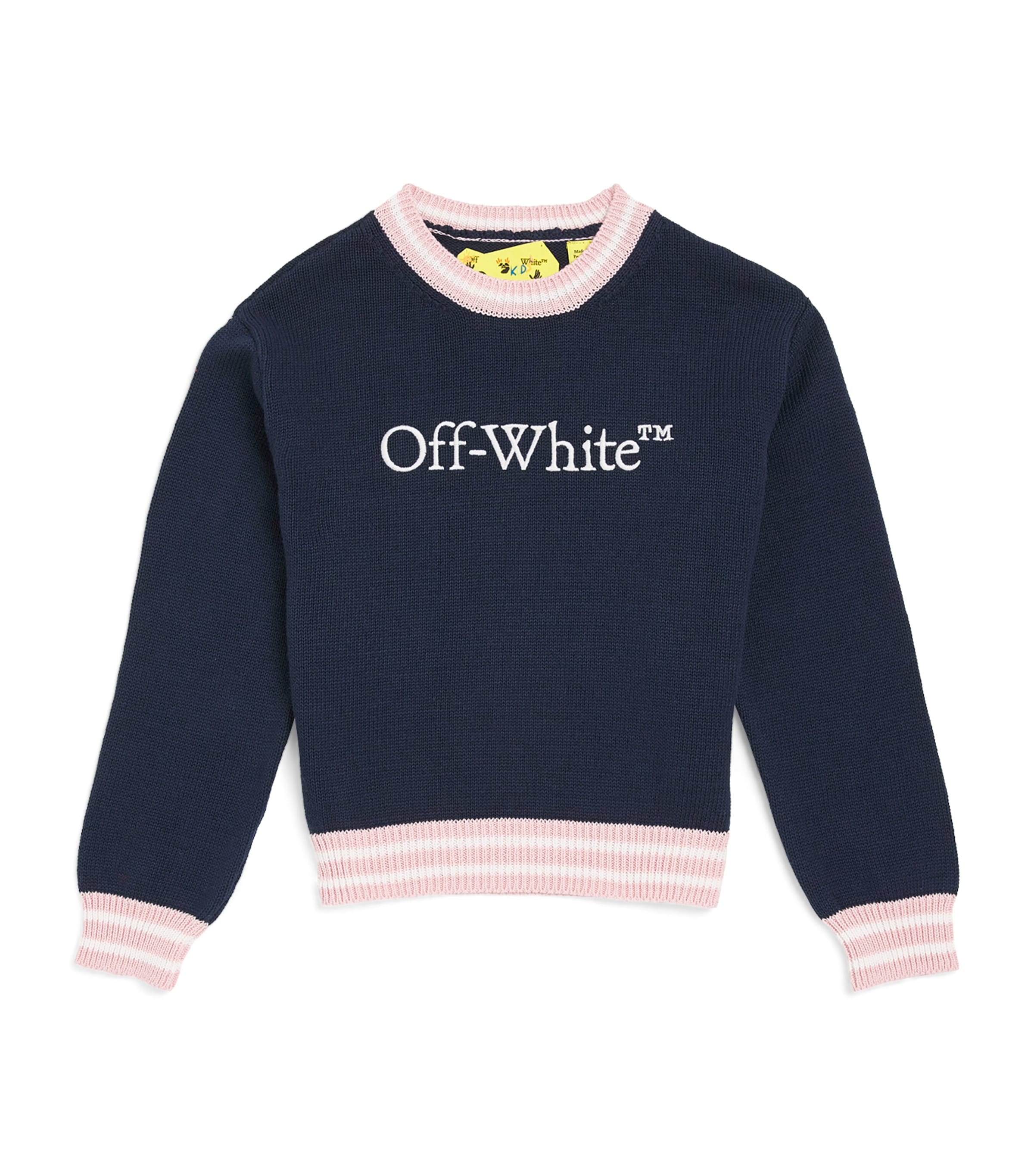 Off-White Kids Cotton Big Bookish Sweater (4-12+ Years) Seaborne Image 1