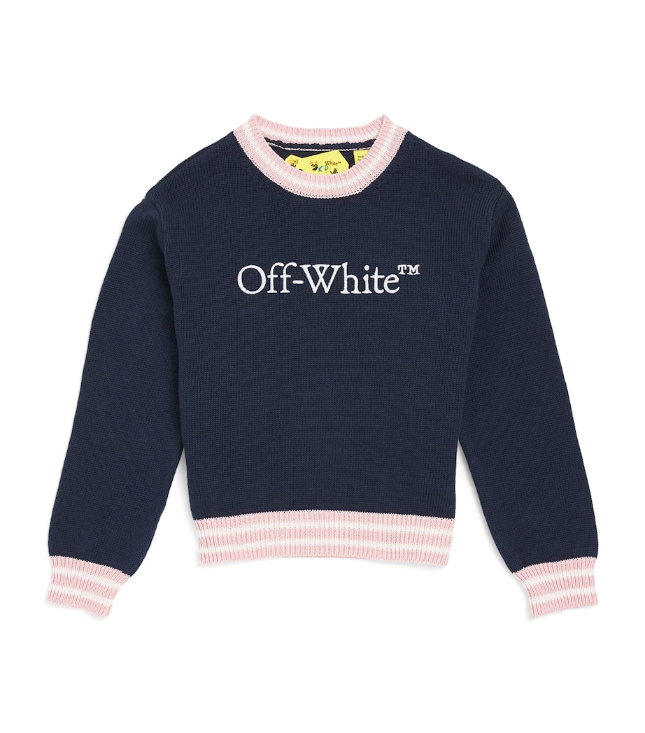 Off-White Kids Cotton Big Bookish Sweater (4-12+ Years) Seaborne Image 1