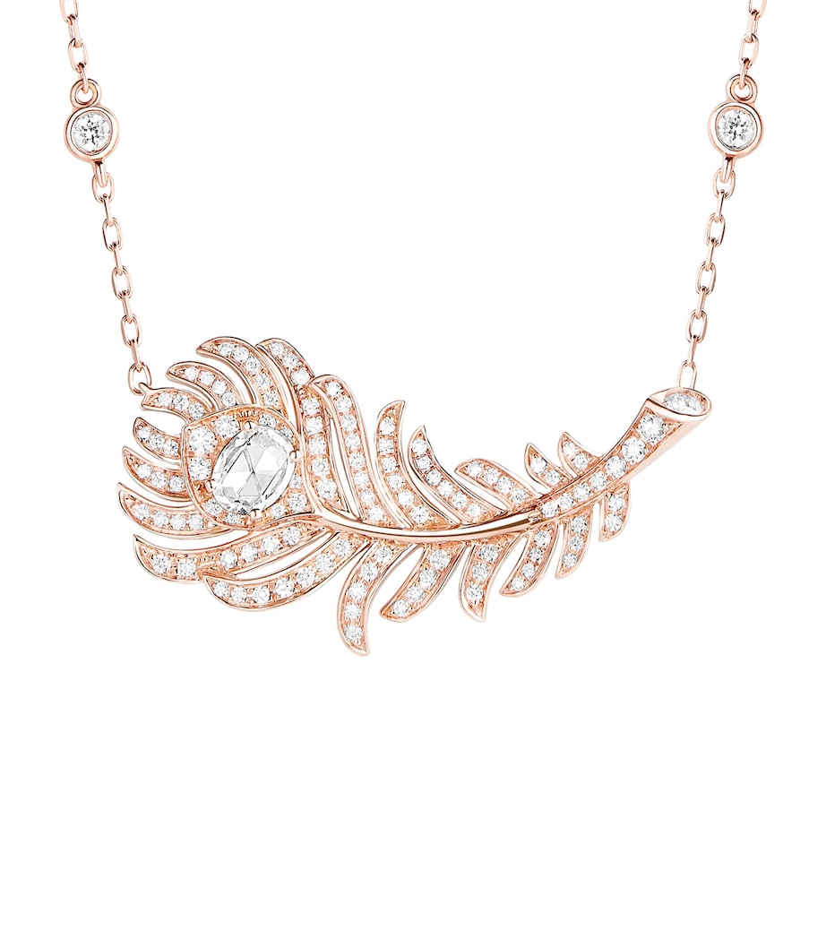 Rose Gold and Diamond Plume de Paon Necklace ROSE GOLD Image 3