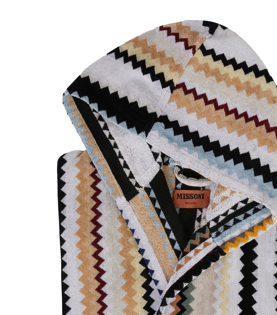 Missoni Home Towelling Zigzag Curt Robe (Medium) Blk Multi Image 2