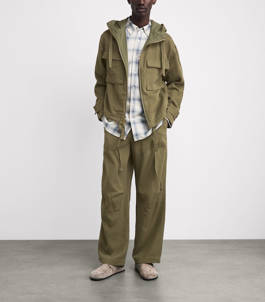 Simkhai Mens Cotton Oversized Iver Field Jacket Olive Image 2