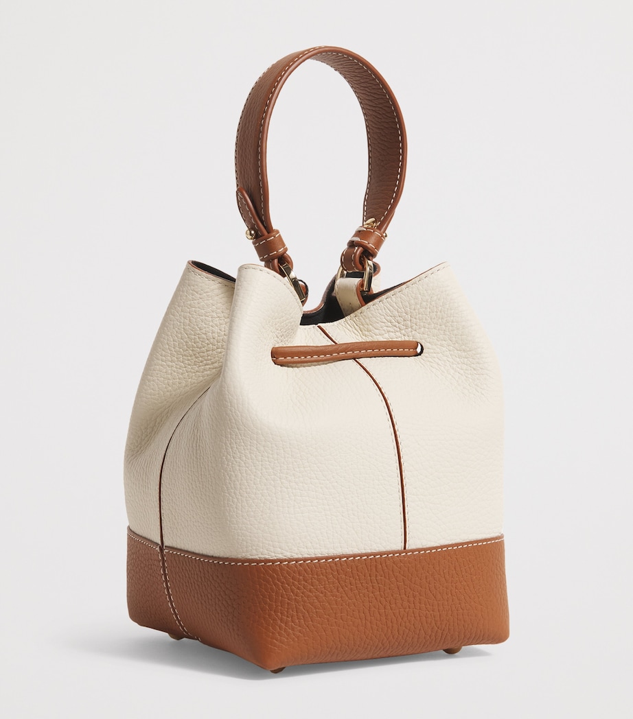 Leather Osette Top-Handle Bag VNLA/TAN-VNLA STITCH Image 3