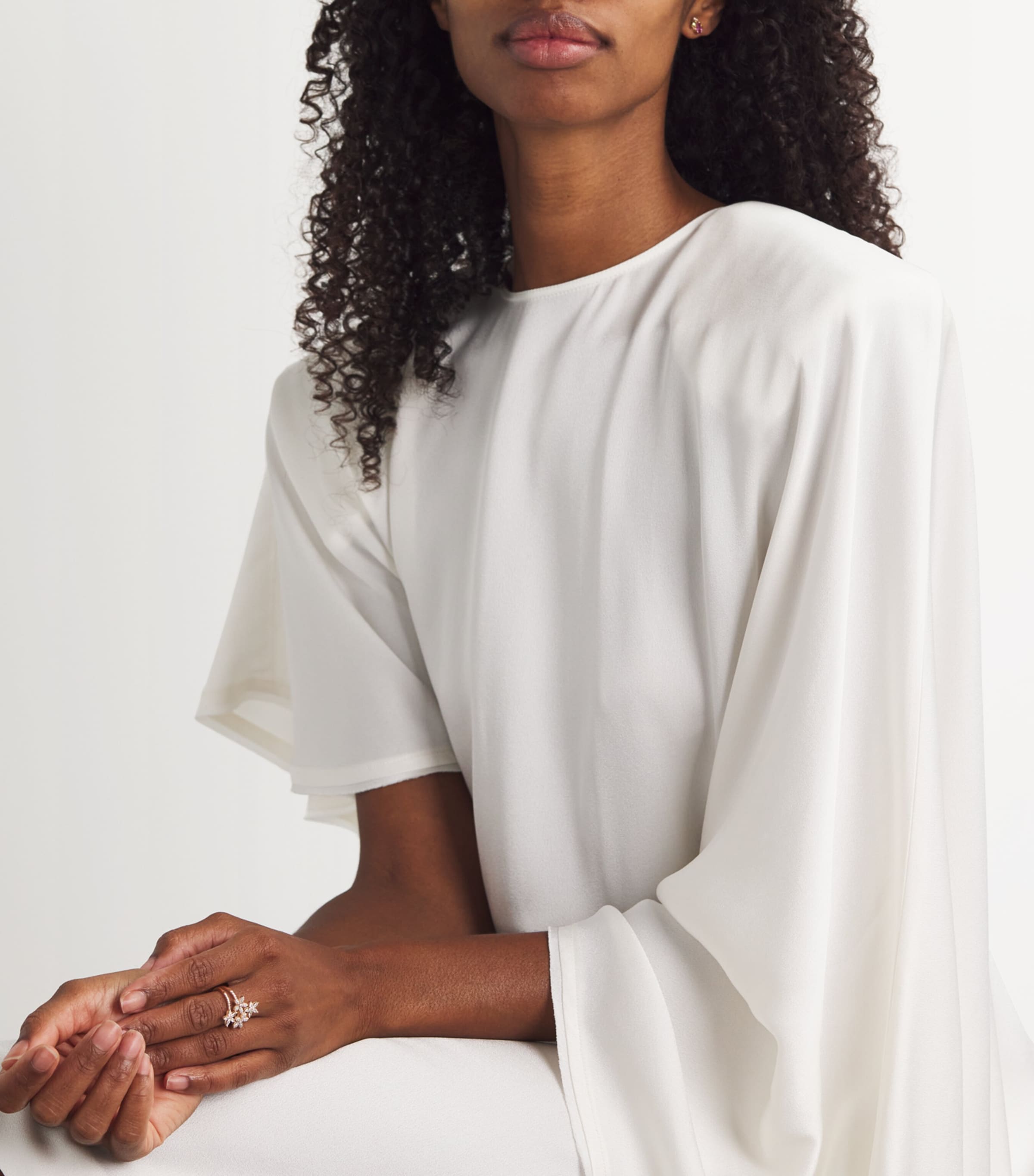 Rose Gold and Diamond Apple Seed Ring (Size 16.5) ROSE GOLD Image 5