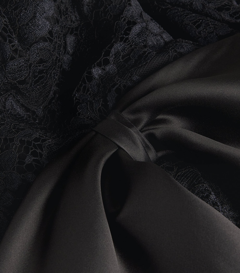 Strapless Lace-Detail Maxi Dress 0900 BLACK Image 5