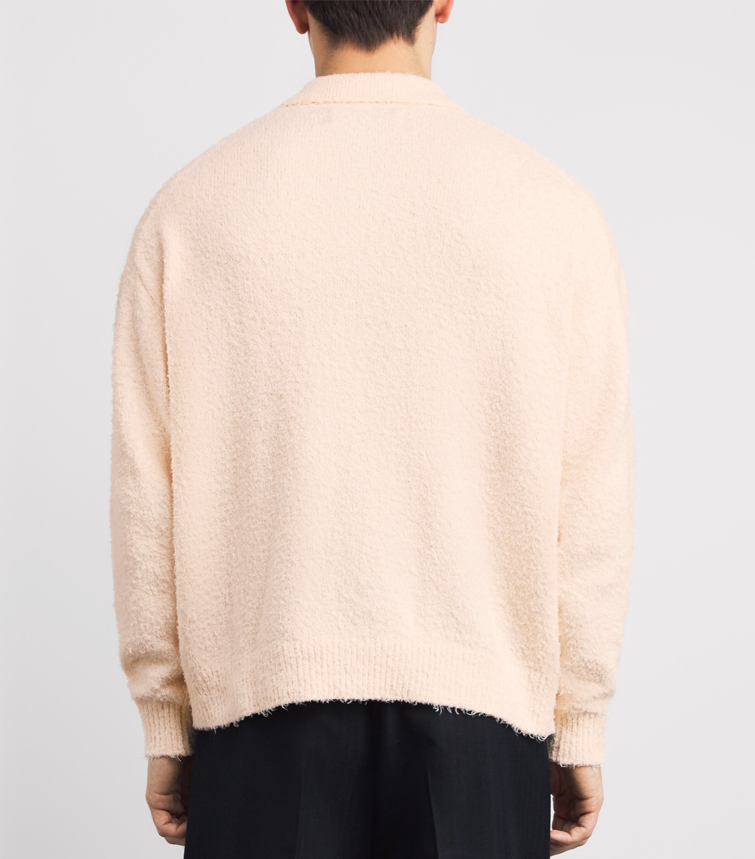 Cotton-Blend Shaggy Polo Shirt IVORY Image 4