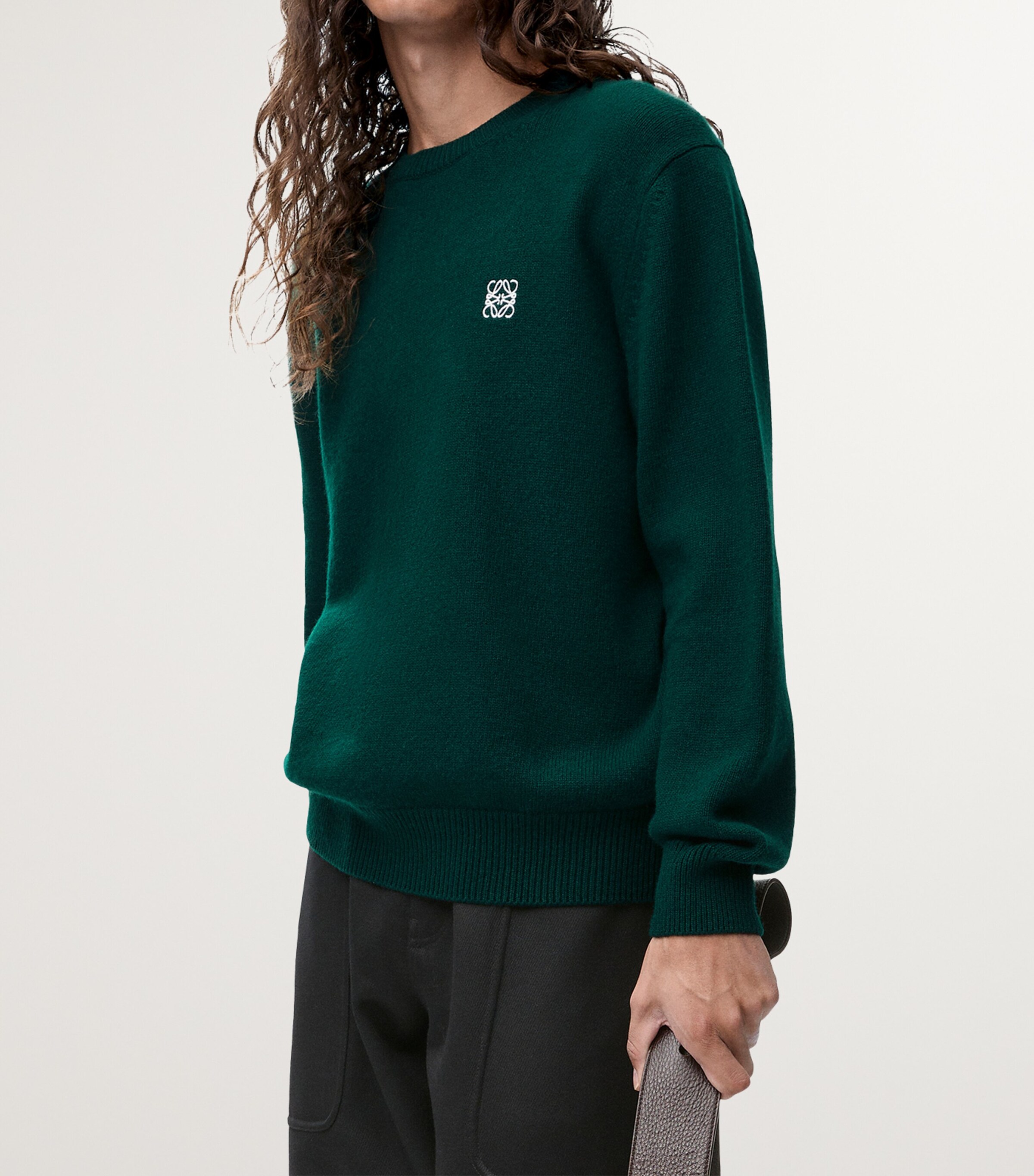 Wool Anagram Sweater GREEN Image 3