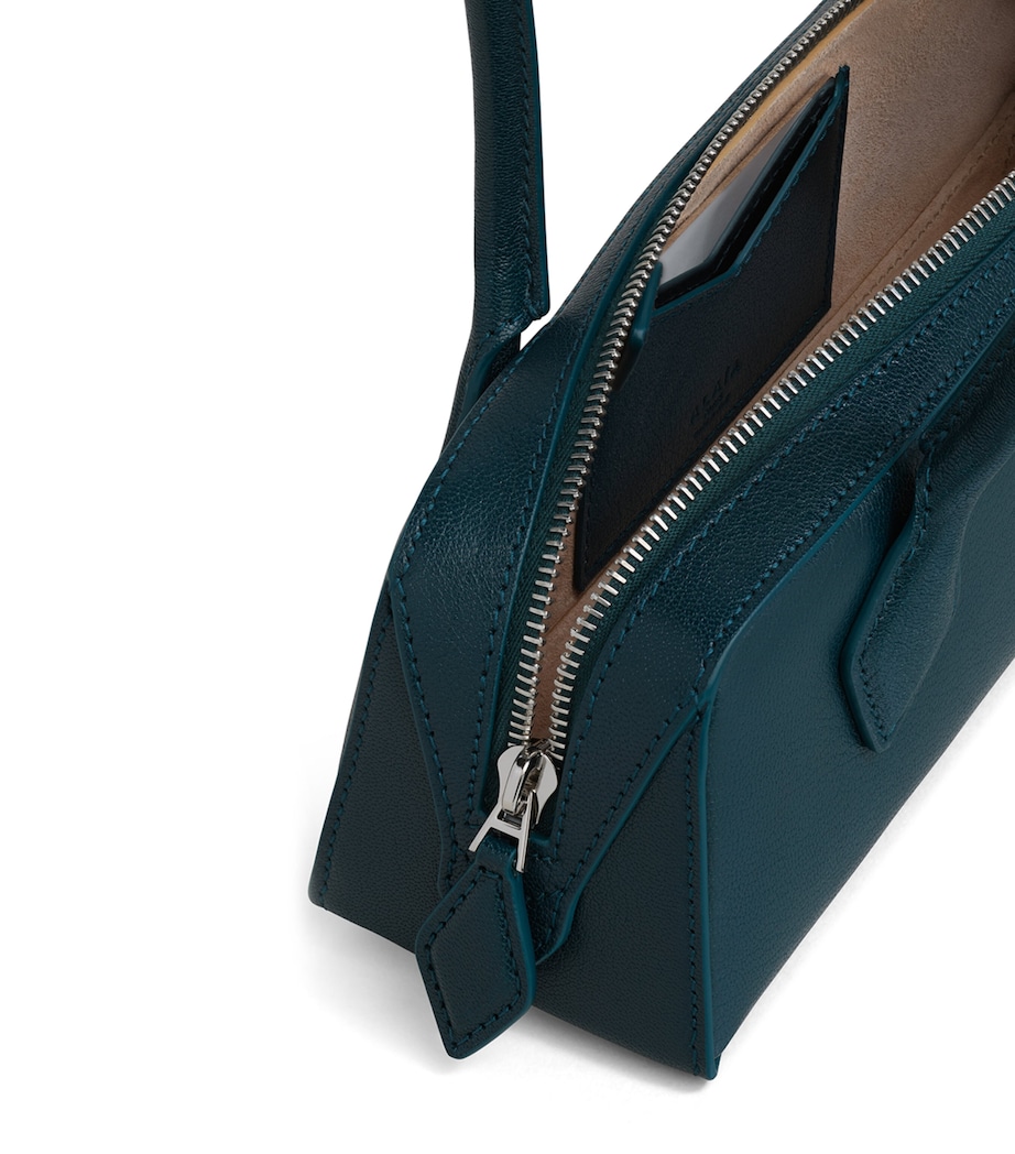 Alaïa Small Leather Le Teckel Shoulder Bag Bleu Paon Image 3