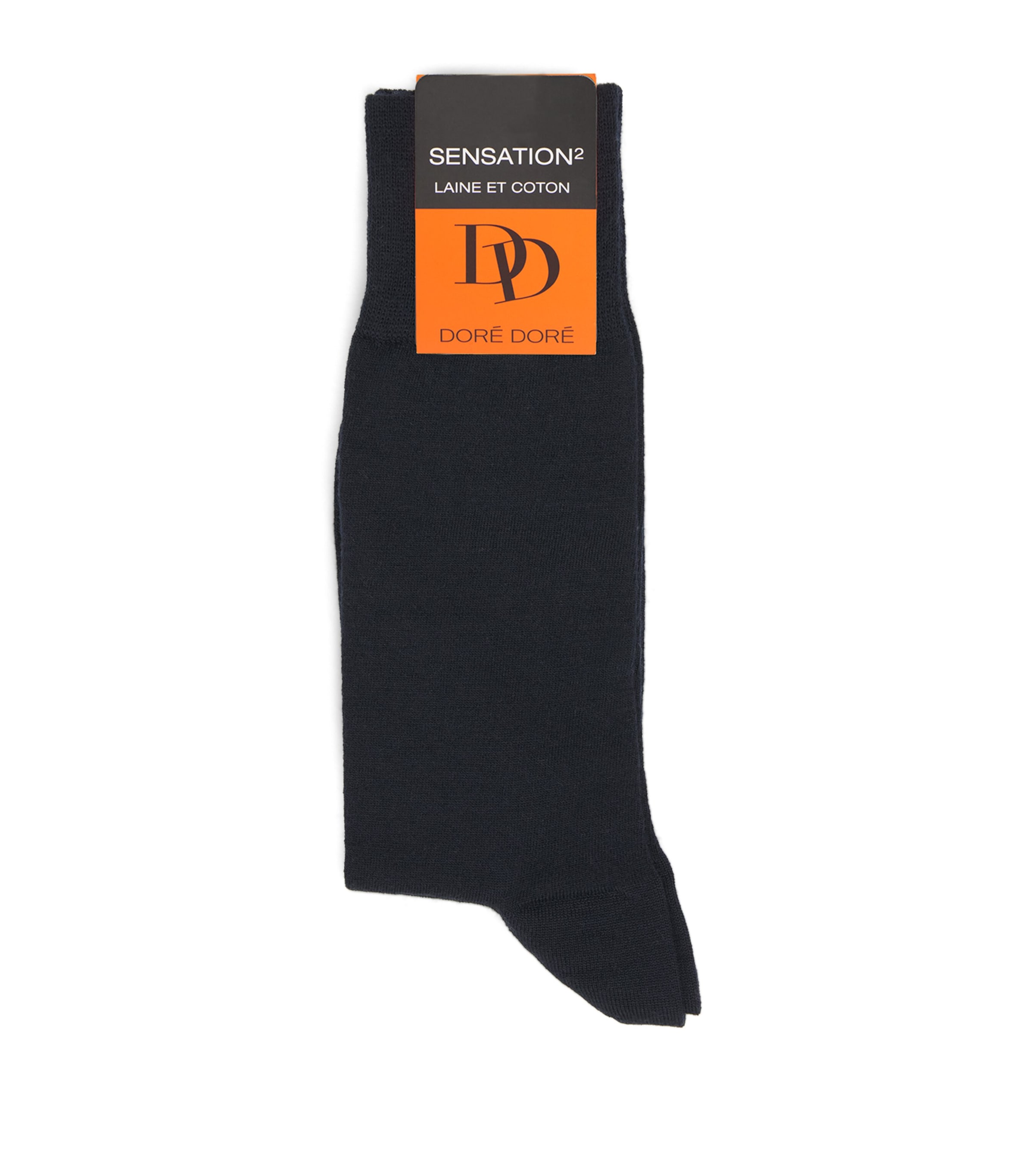 Doré Doré Mens Merino-Cotton Blend Socks Marine Image 1