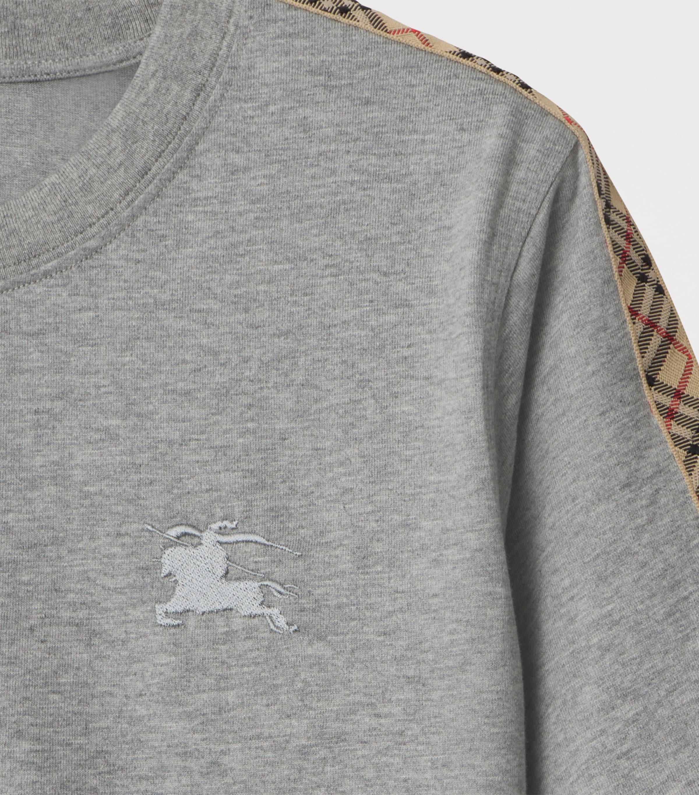 Check-Trim EKD T-Shirt PALE GREY MELANGE Image 4