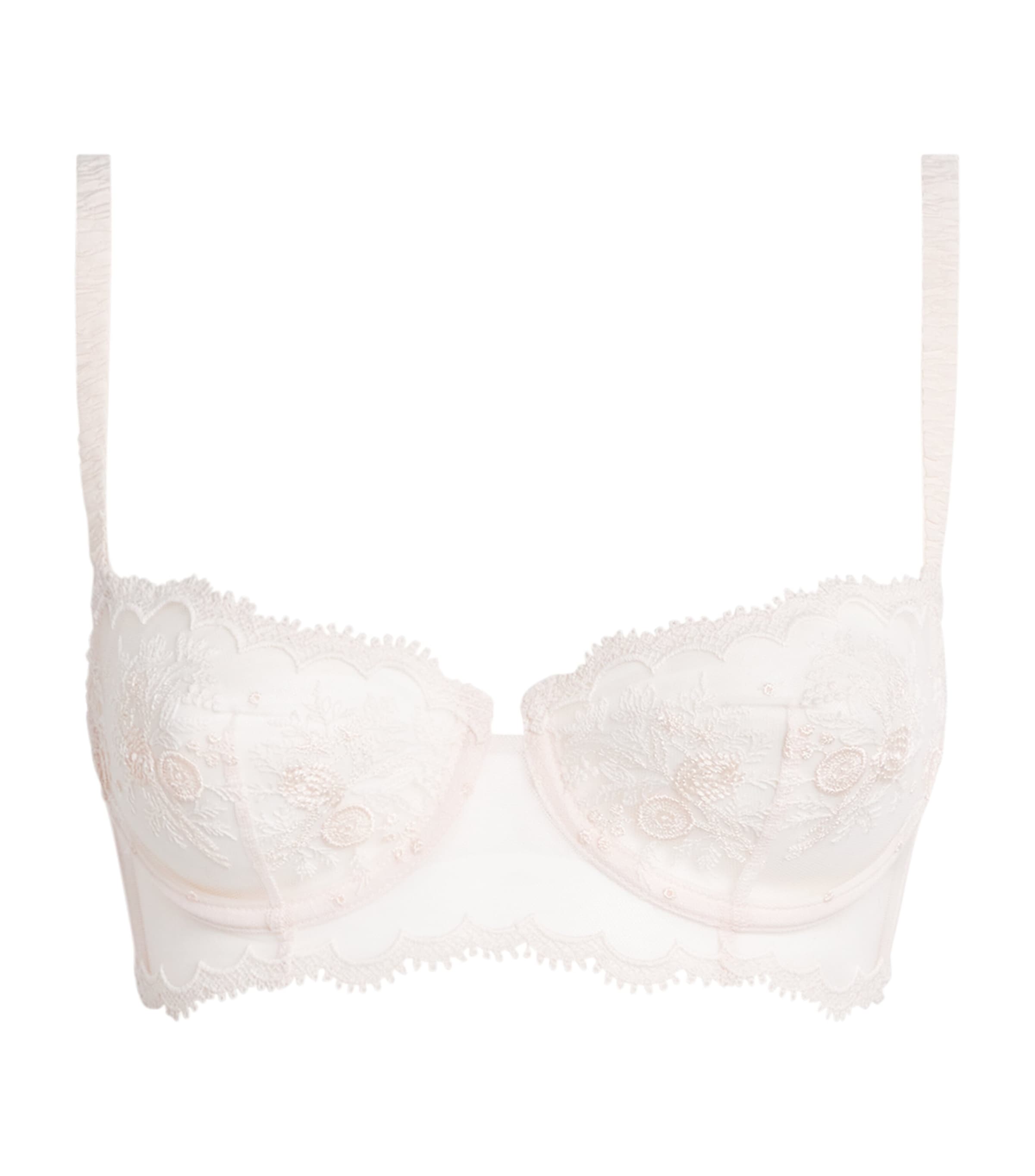 Simone Perele Womens Lace Intrigue Half-Cup Bra Rose Sakura Image 1