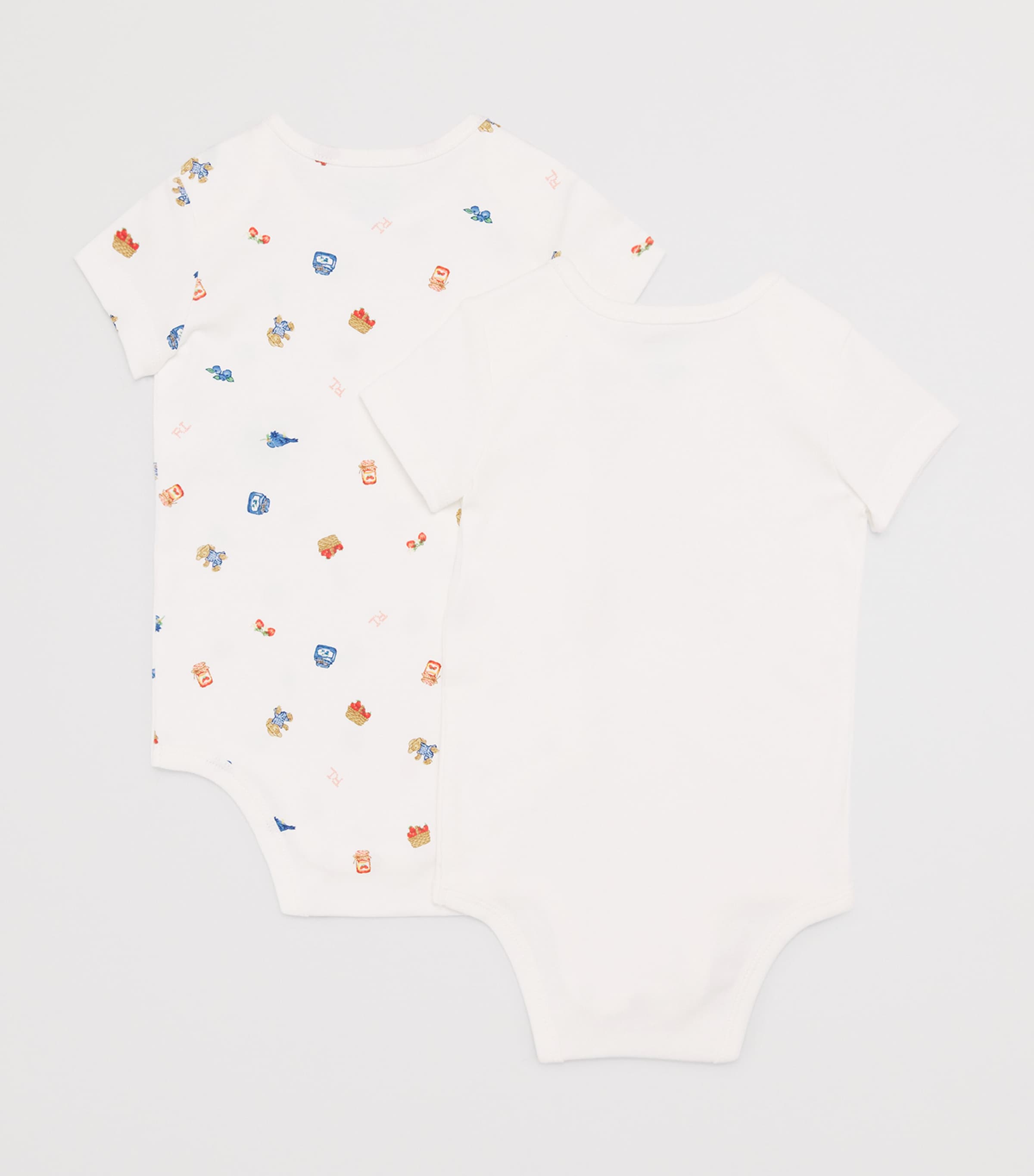 Set of 2 Cotton Bodysuits (0-9 Months) MULTI Image 2