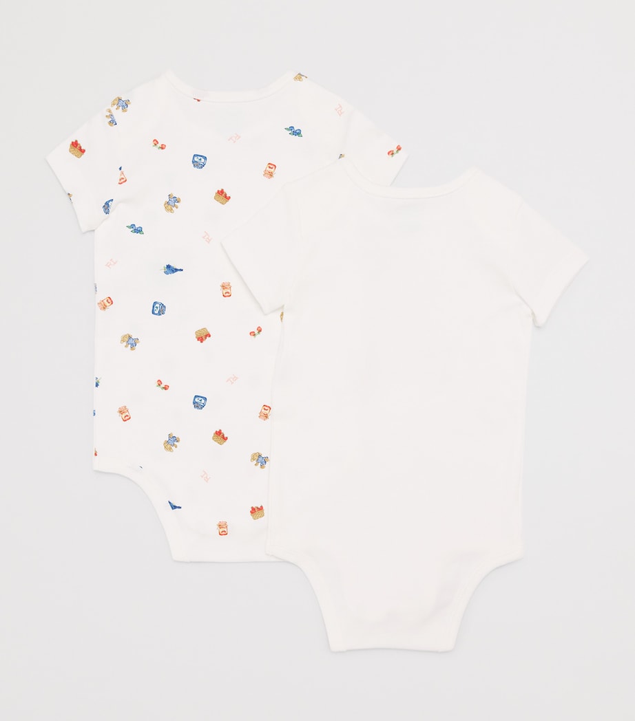 Set of 2 Cotton Bodysuits (0-9 Months) MULTI Image 2